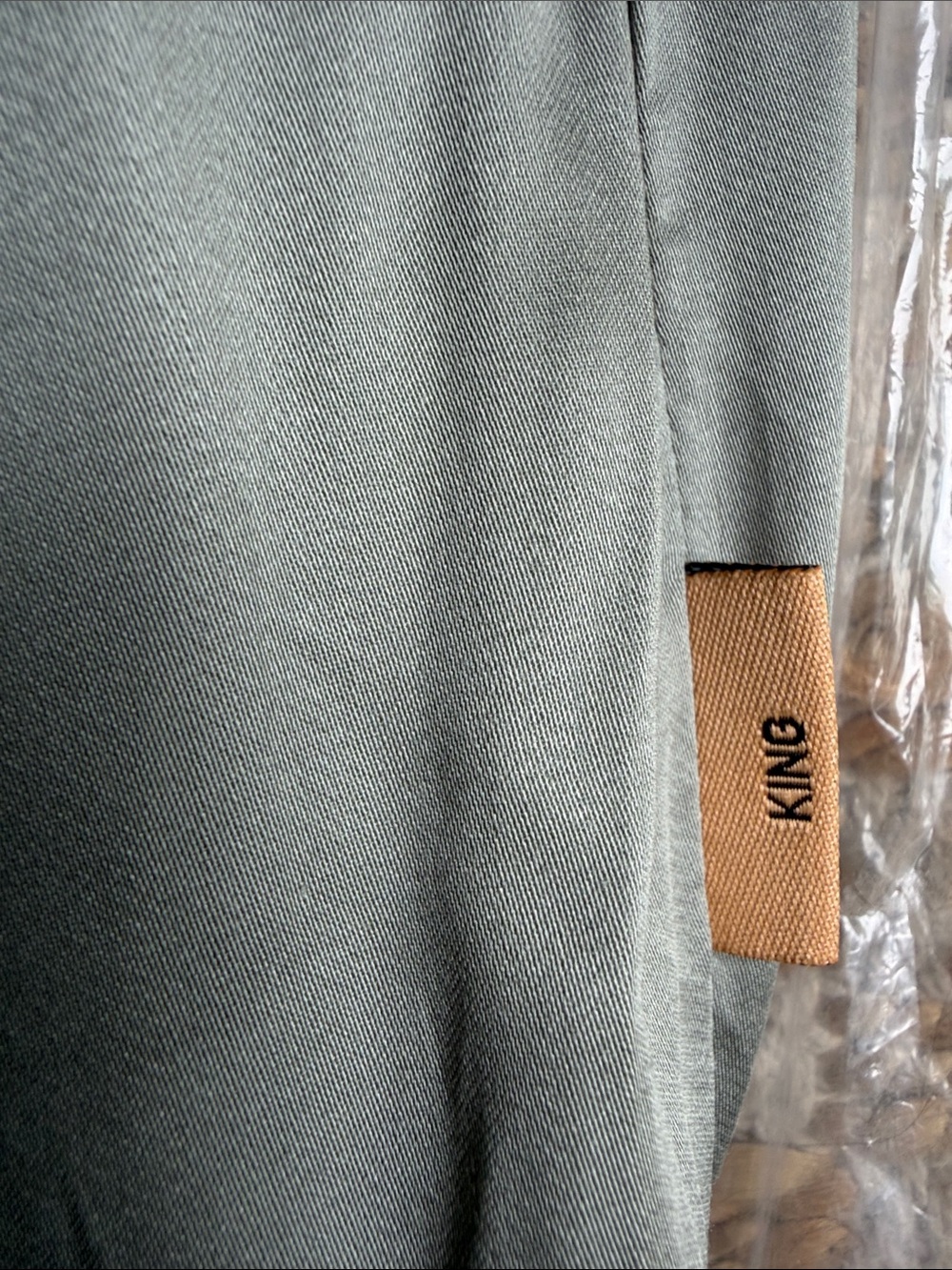 Quince Sage Green Drawstring Pack with Subtle Logo - Picture 3 of 6